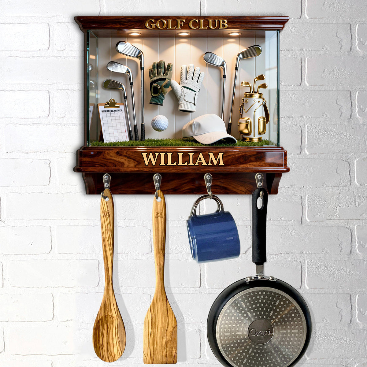 Golf Club - Personalized Golf Custom Shaped Hanging Rack