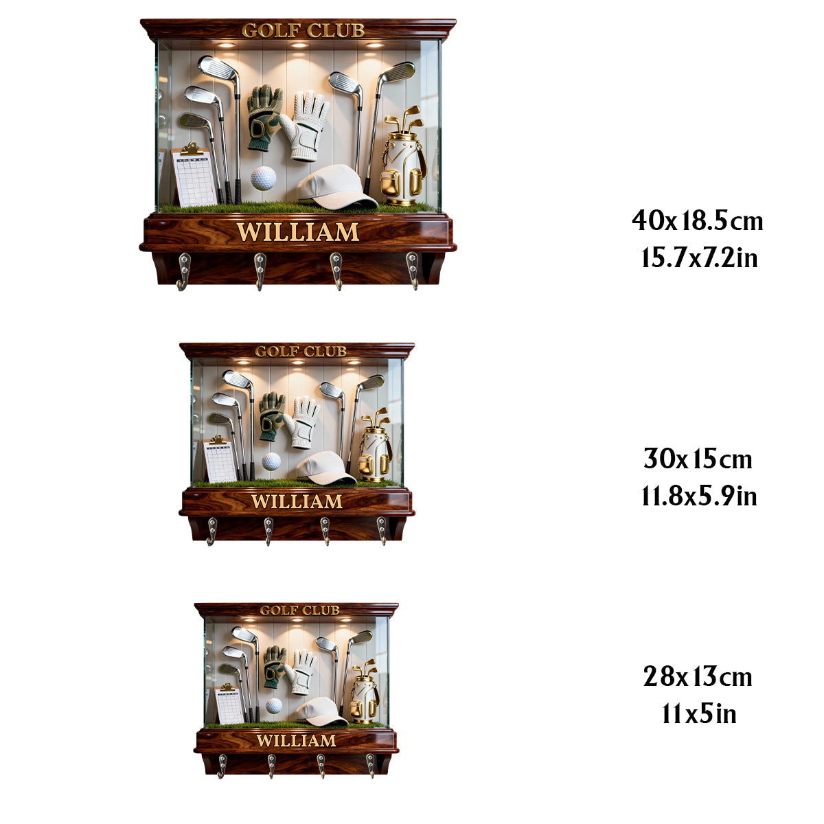 Golf Club - Personalized Golf Custom Shaped Hanging Rack