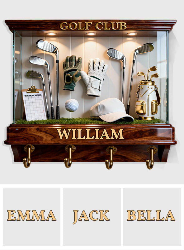 Golf Club - Personalized Golf Custom Shaped Hanging Rack