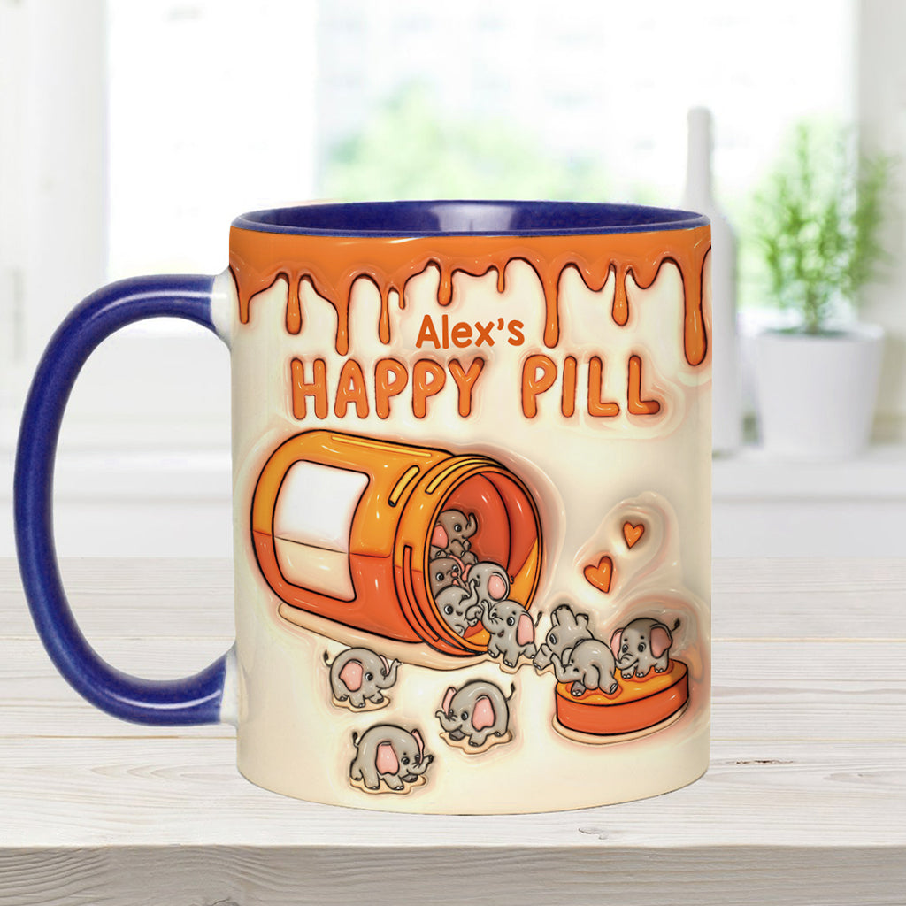 My Happy Pill - Personalized Elephant Accent Mug