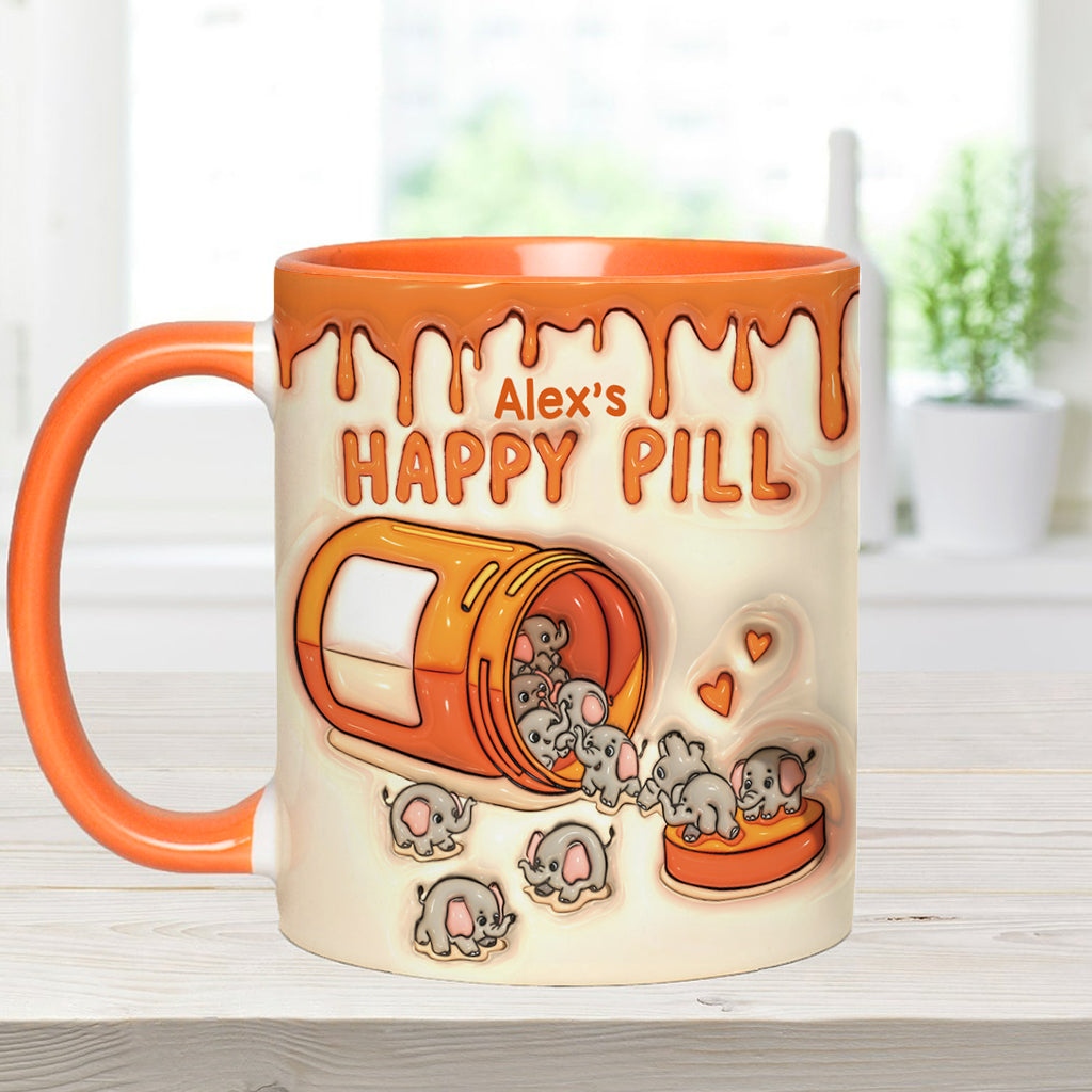 My Happy Pill - Personalized Elephant Accent Mug