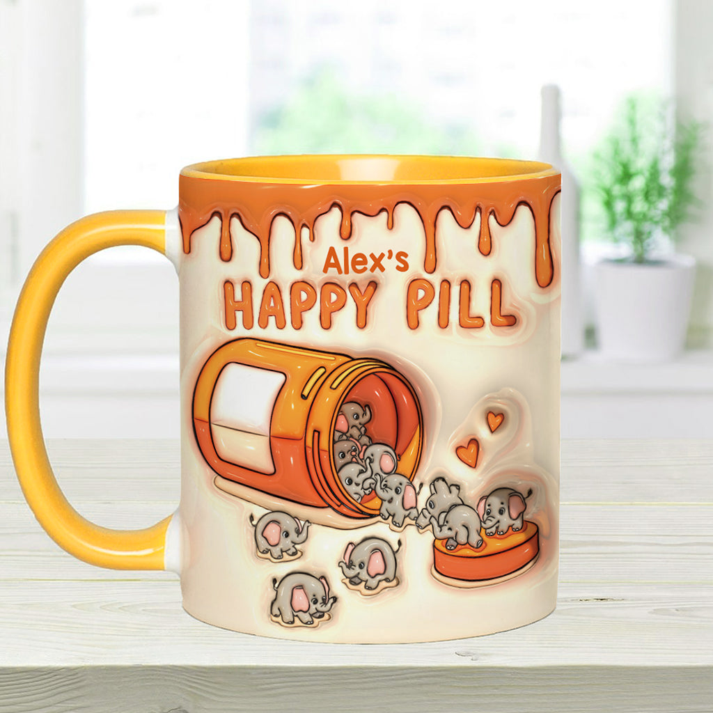 My Happy Pill - Personalized Elephant Accent Mug