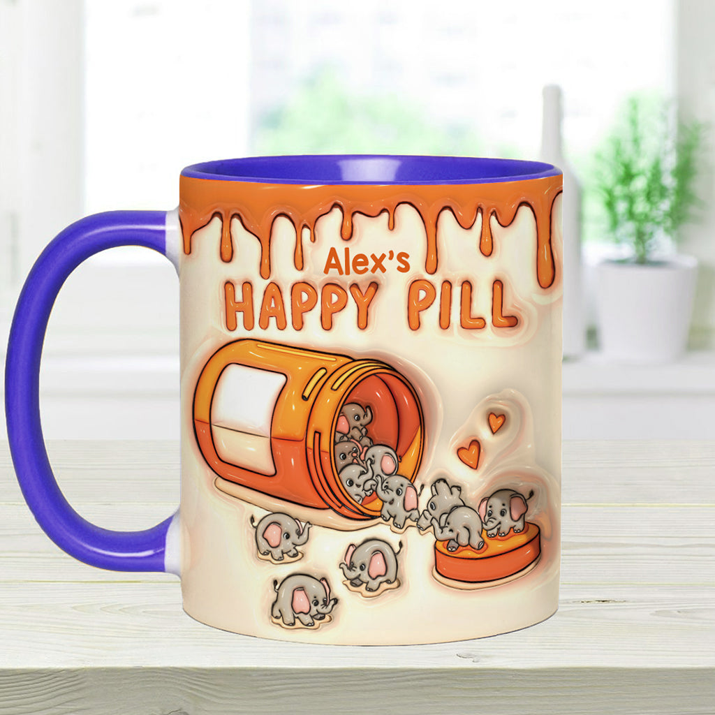 My Happy Pill - Personalized Elephant Accent Mug