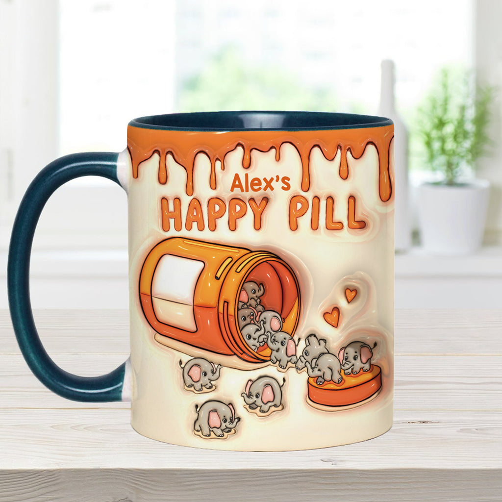 My Happy Pill - Personalized Elephant Accent Mug