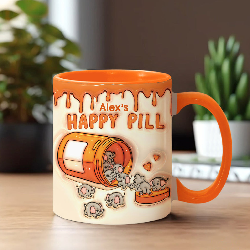 My Happy Pill - Personalized Elephant Accent Mug