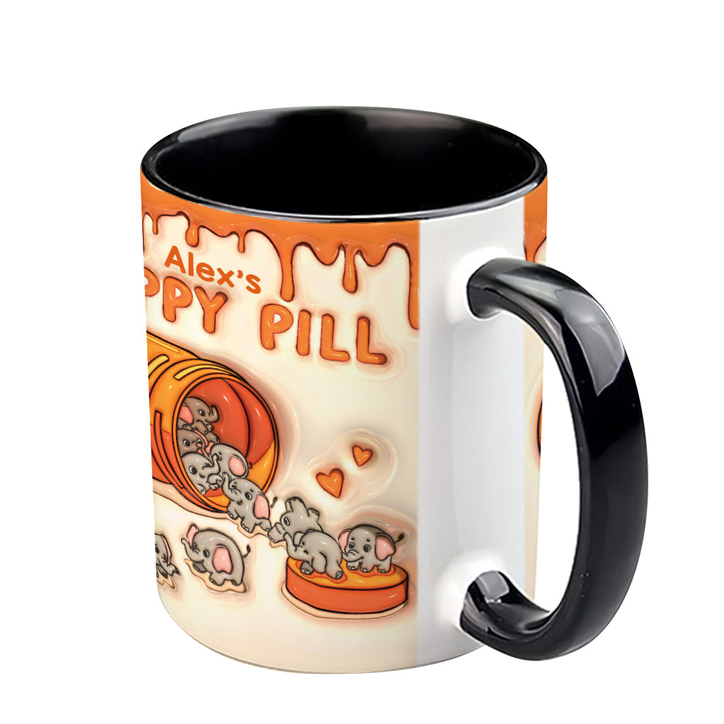 My Happy Pill - Personalized Elephant Accent Mug