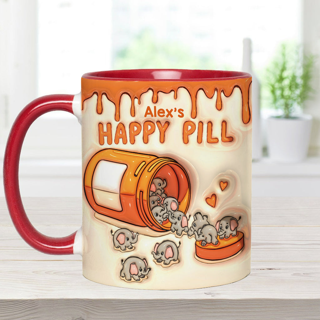 My Happy Pill - Personalized Elephant Accent Mug