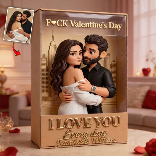 I Love You Every Day - Personalized Couple Custom Shaped Acrylic Plaque