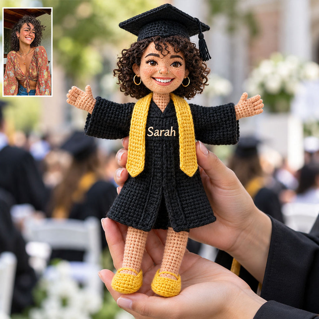 Custom Any Photo - Personalized Graduation Posable Plush Doll