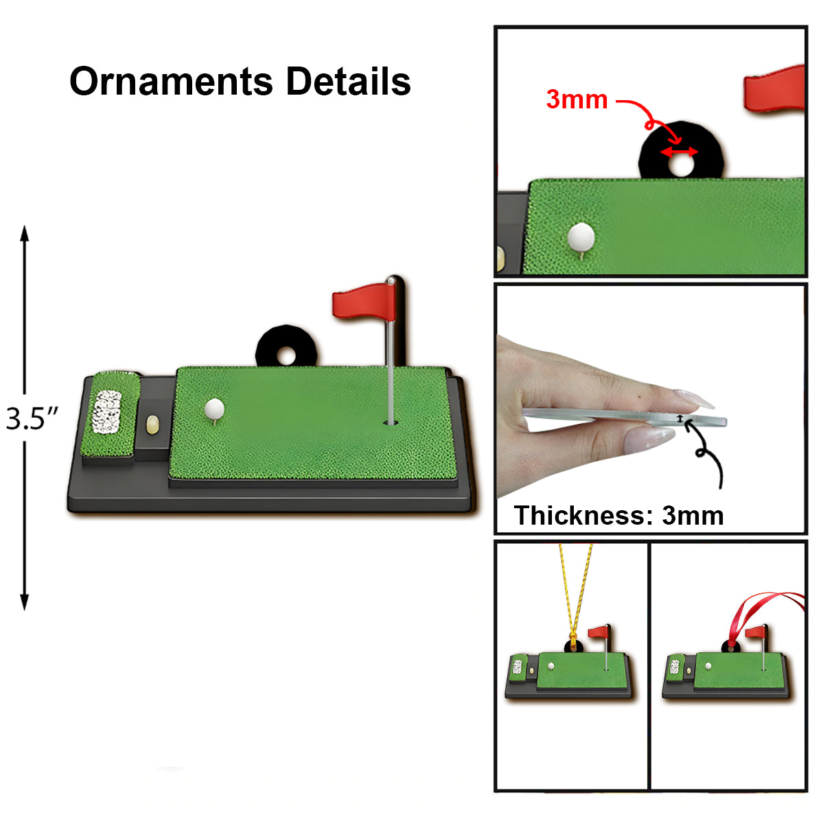 Golf Collection - Personalized Golf Folded Advent Calendar With Ornaments