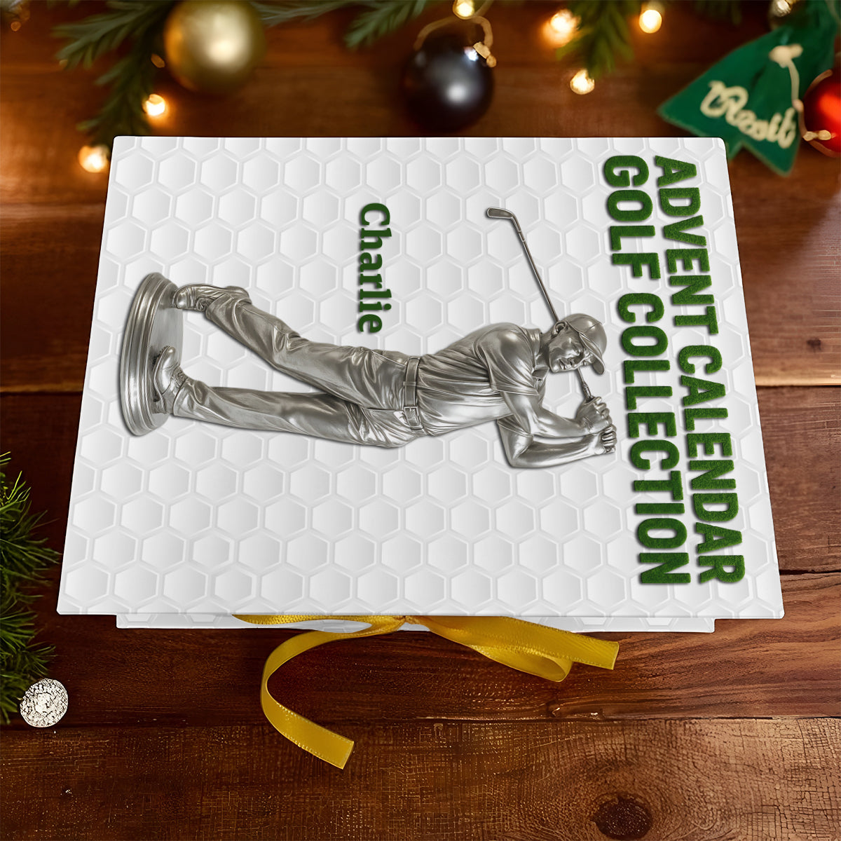 Golf Collection - Personalized Golf Folded Advent Calendar With Ornaments