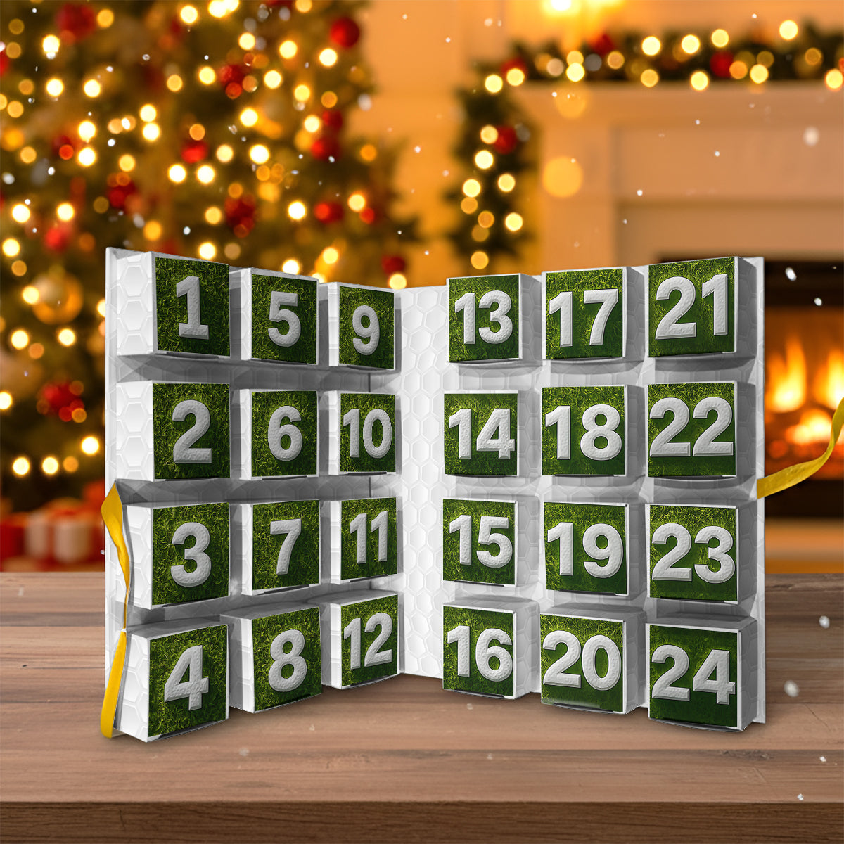 Golf Collection - Personalized Golf Folded Advent Calendar With Ornaments
