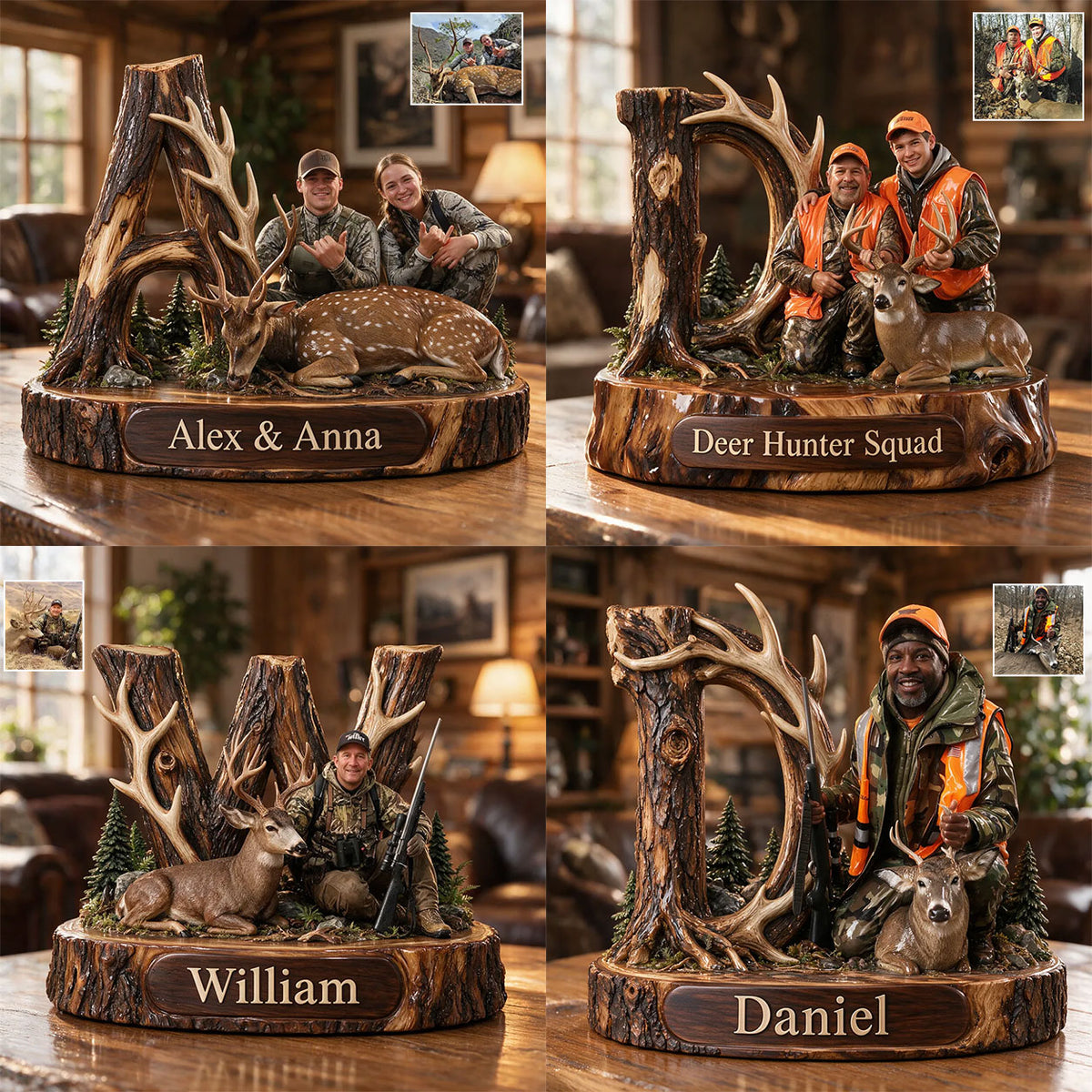 Hunter Gift, Deer Hunting Lover - Personalized Hunting 3D Plaque
