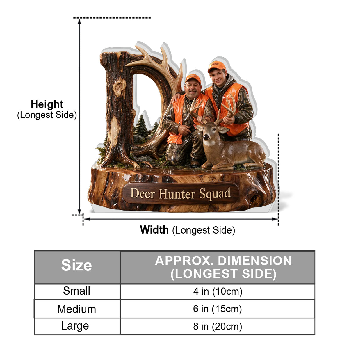 Hunter Gift, Deer Hunting Lover - Personalized Hunting 3D Plaque