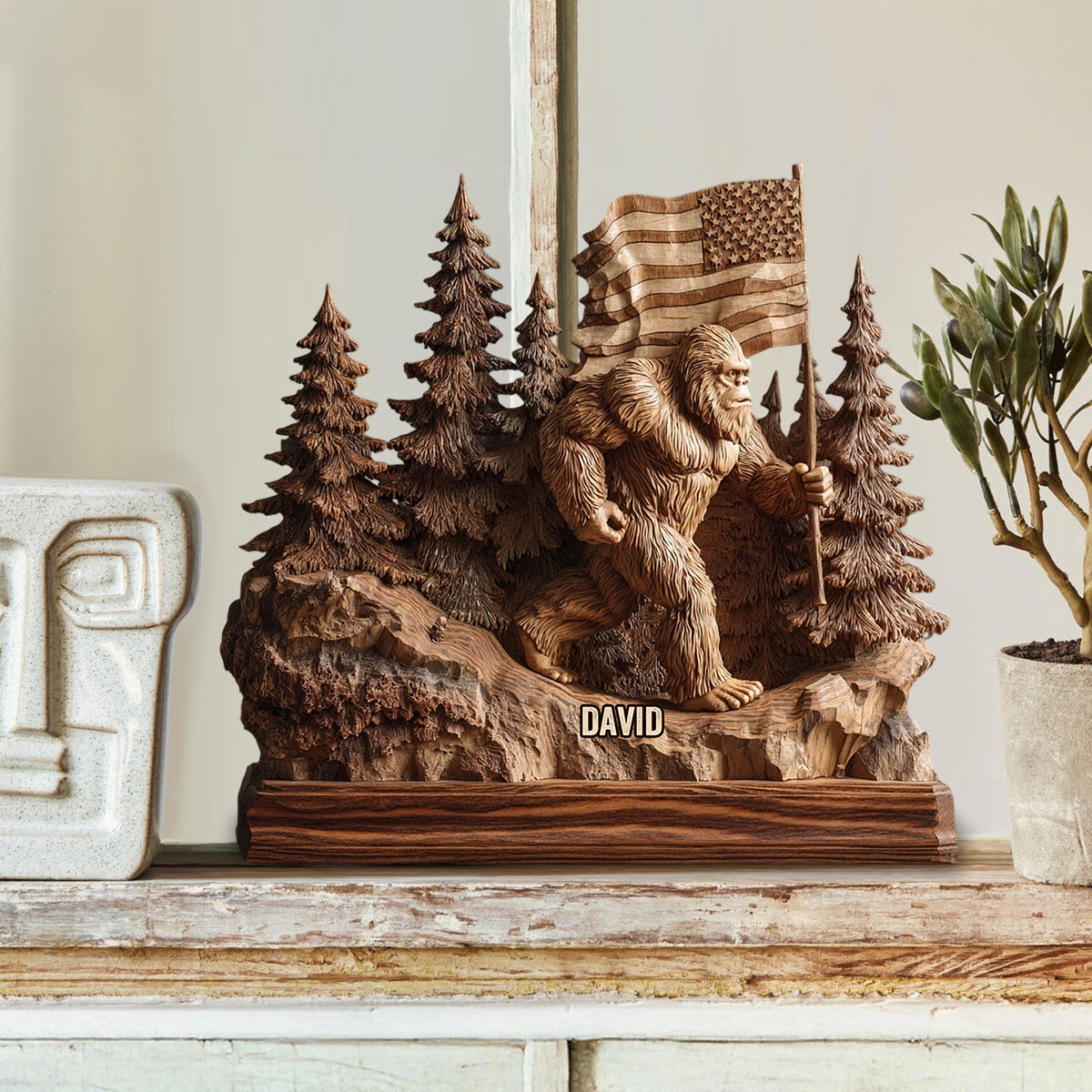 I Believe - Personalized Hiking Custom Shaped Wood Plaque