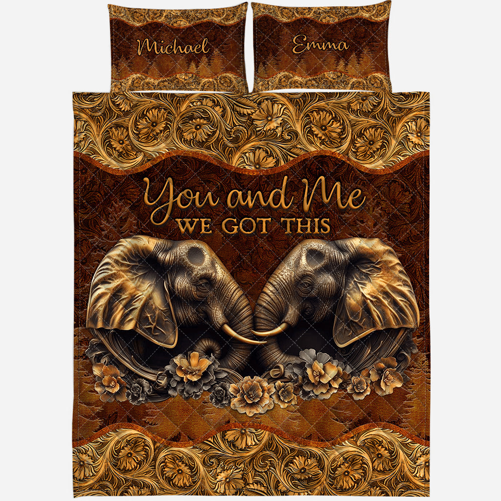 You & Me - Personalized Couple Quilt Set