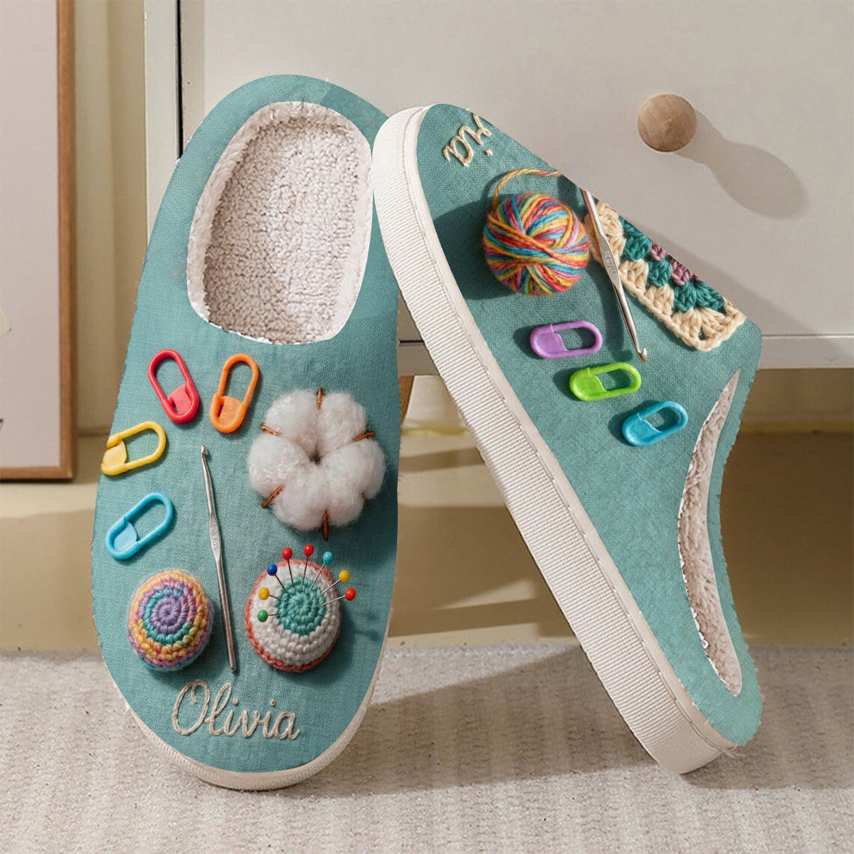 Hooked on Yarn - Personalized Crocheting Slippers