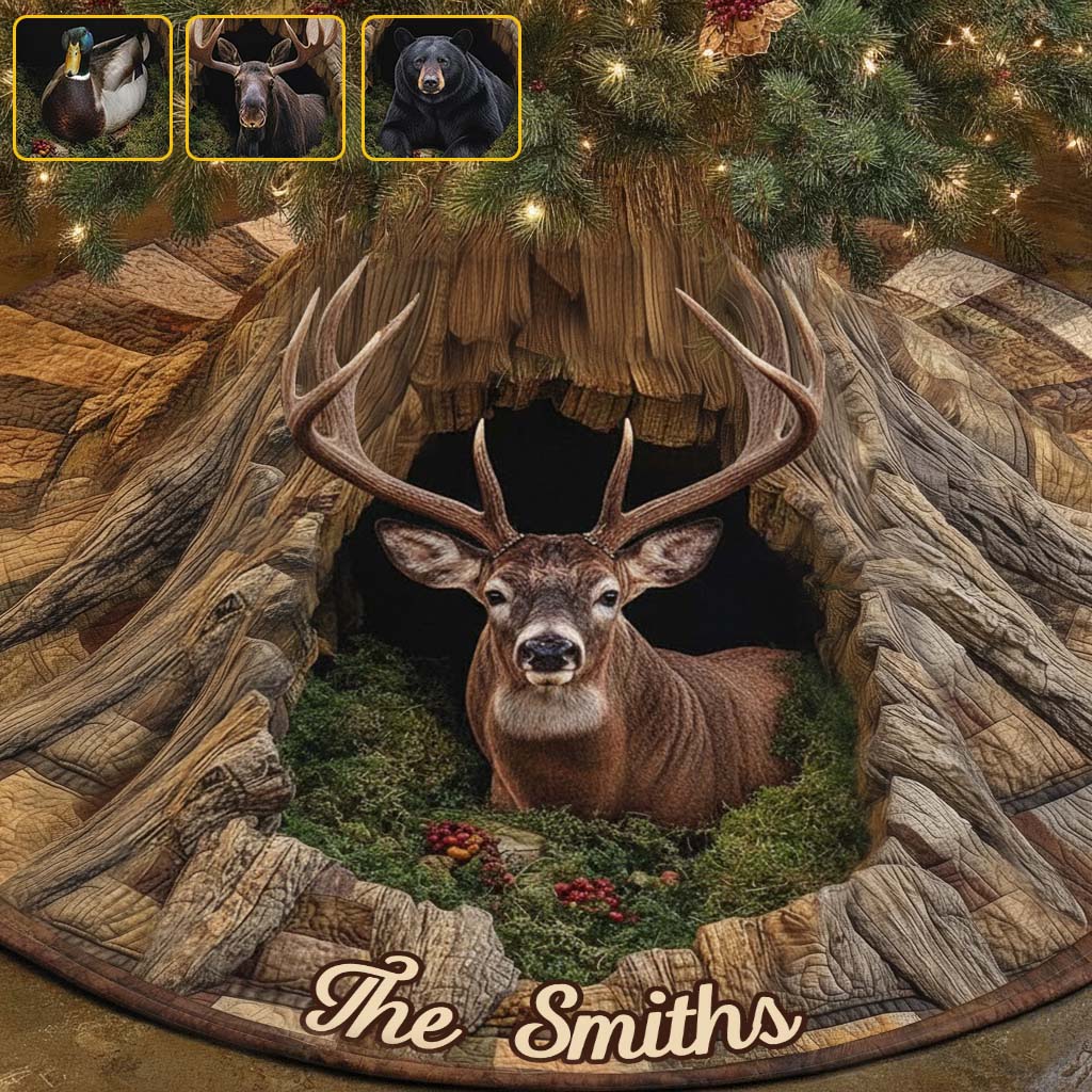 Love Hunting - Personalized Hunting Shaped Tree Skirt