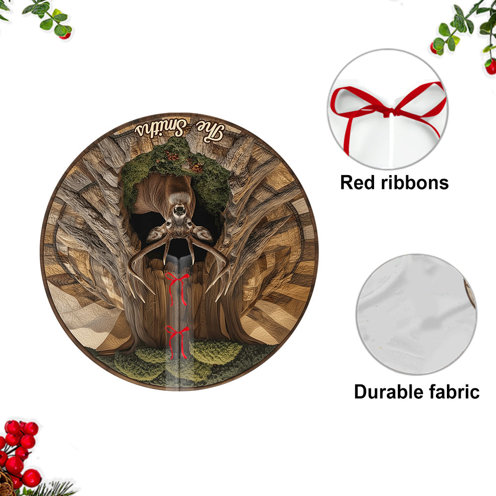 Love Hunting - Personalized Hunting Shaped Tree Skirt