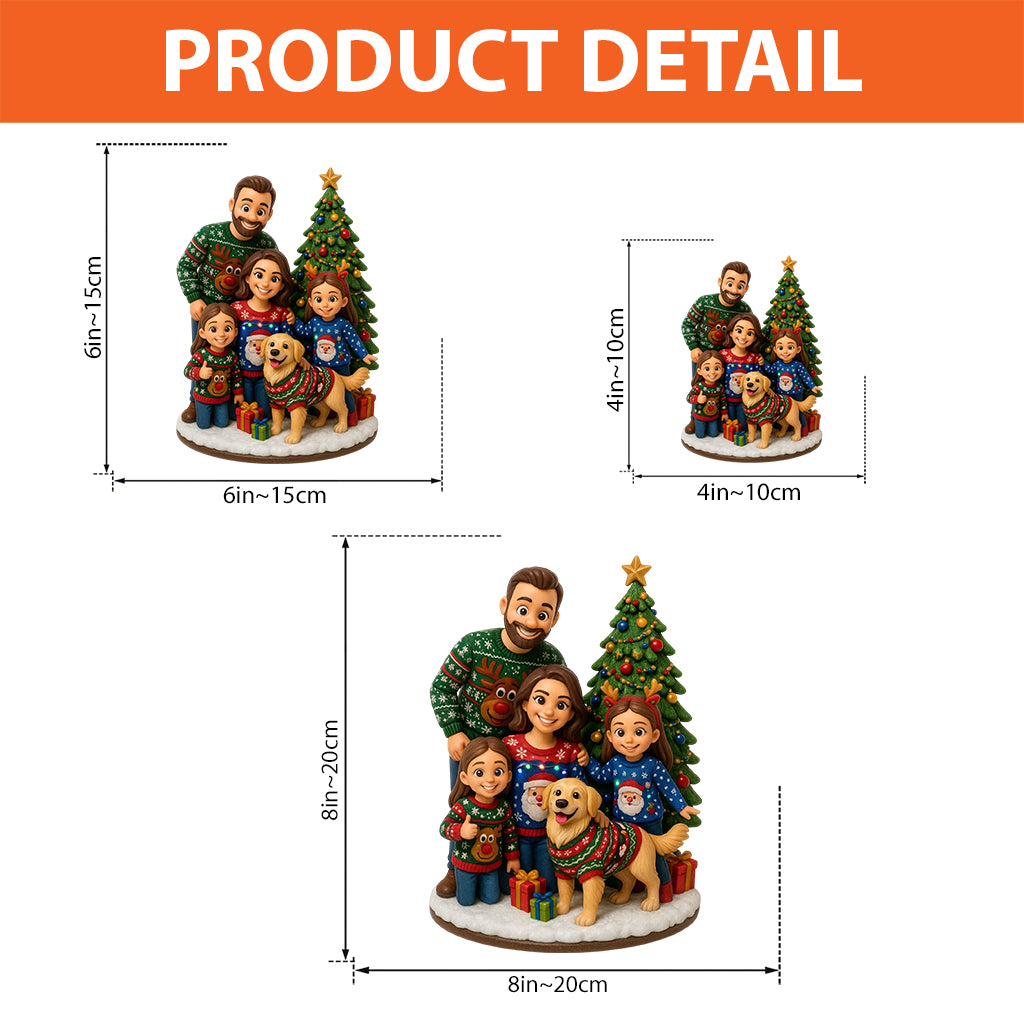 Merry Christmas Any Photo - Personalized Family Custom Shaped Acrylic Plaque