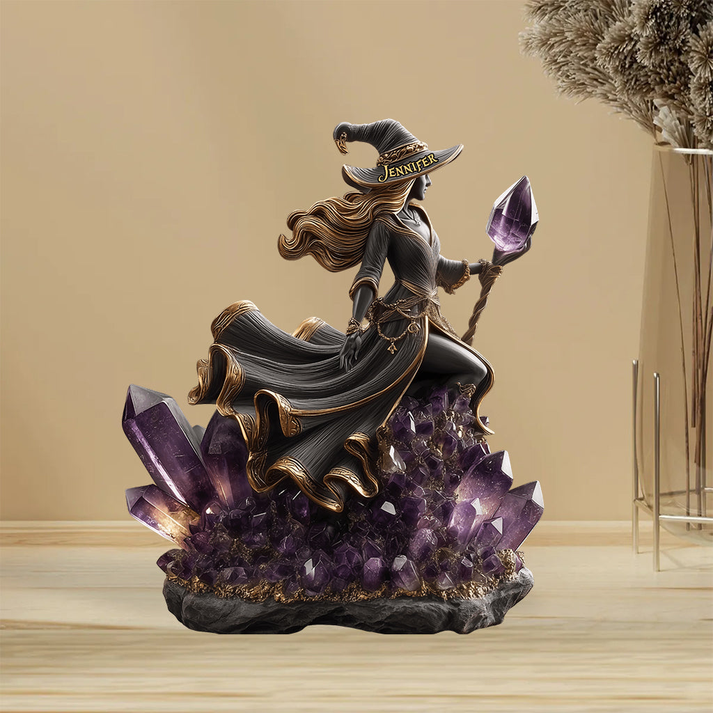The Witch, Amethyst Styled/ Quartz/ Emerald... - Personalized Witch Custom Shaped Acrylic Plaque