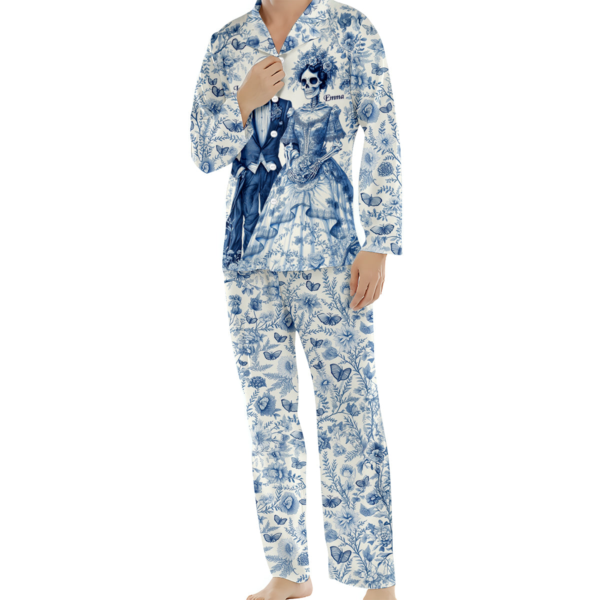 Until Death Do Us Part - Personalized Couple Button Down Pajamas