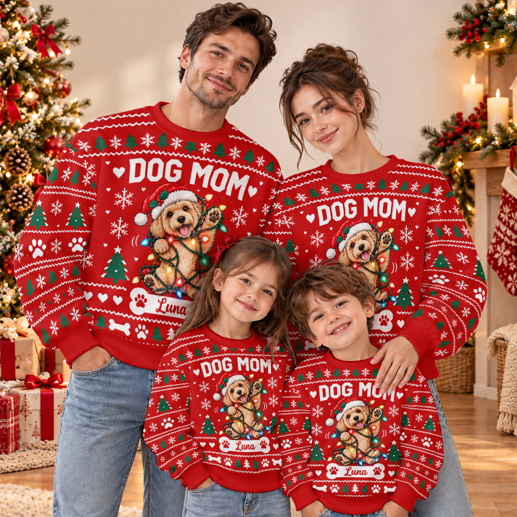 Funny Troublemaker - Personalized Dog Light Up Sweater