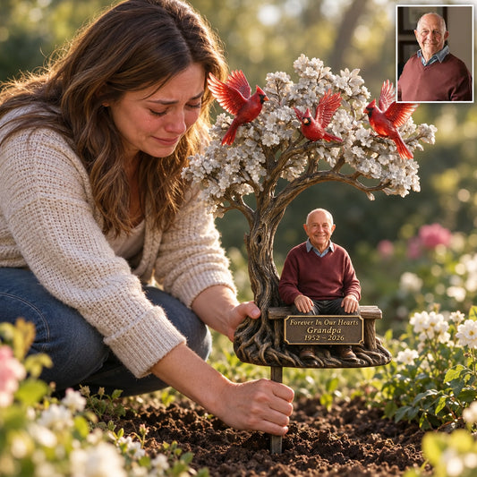Forever In Our Hearts - Personalized Memorial Acrylic Garden Sign/ Acrylic Plaque Sign