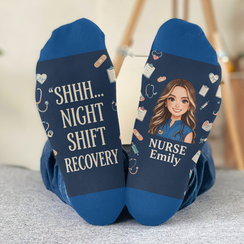 Night Shift Recovery - Personalized Nurse Socks