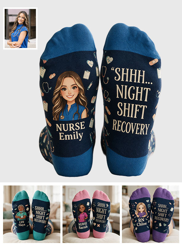 Night Shift Recovery - Personalized Nurse Socks