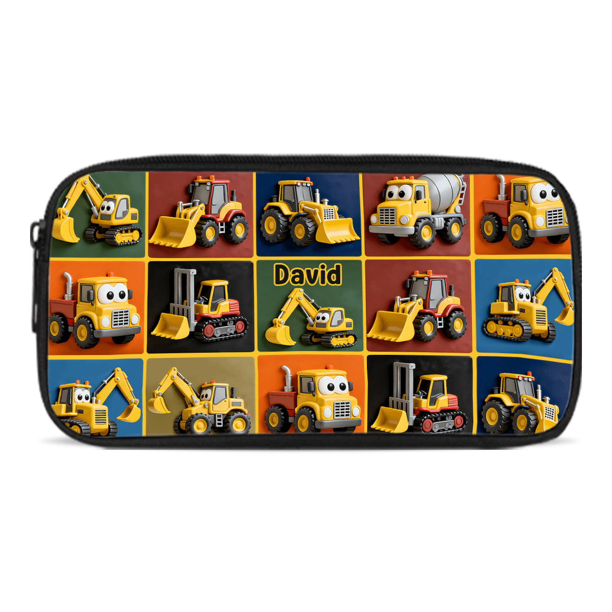 Construction Machines - Personalized Kid Backpack Lunch Bag Pencil Case Set