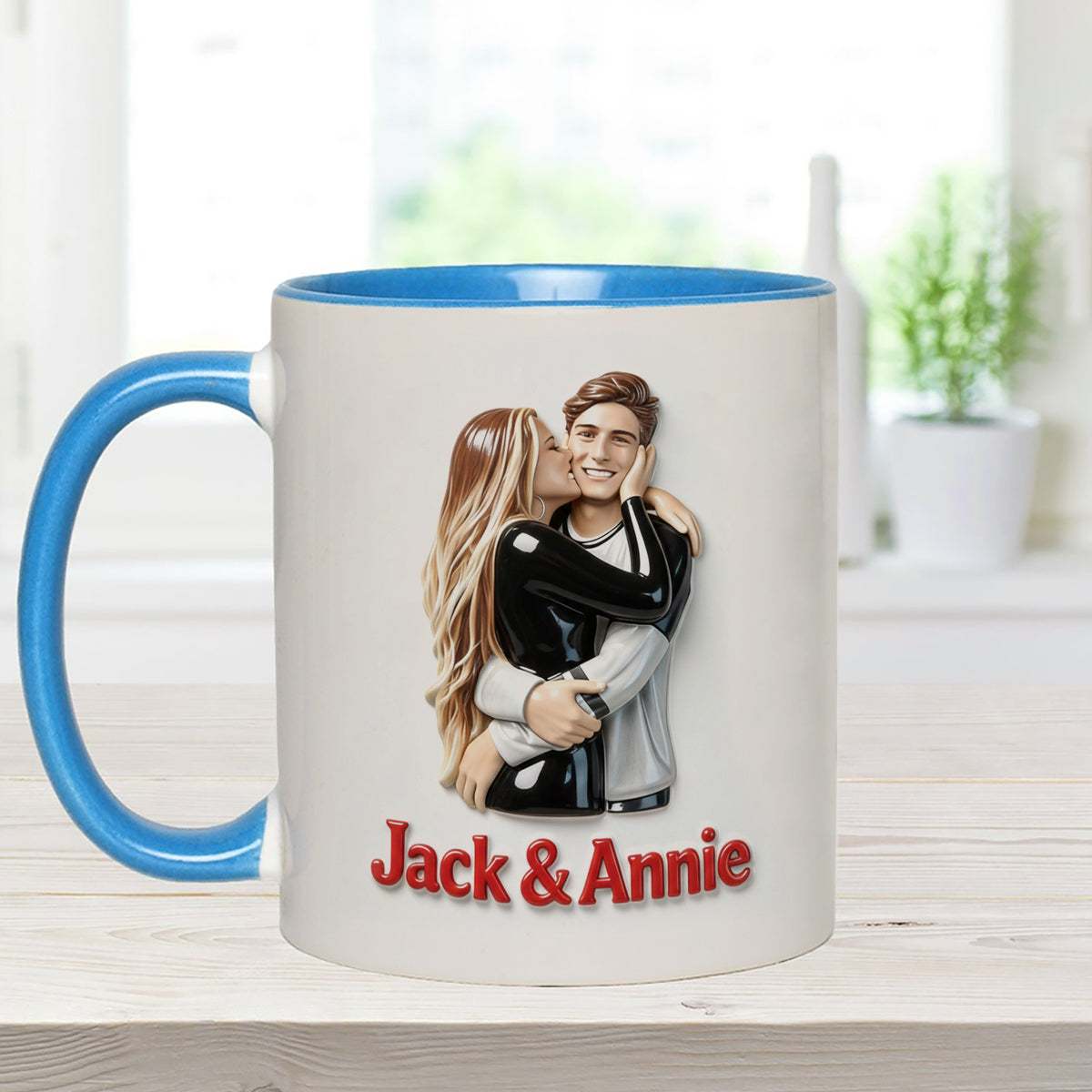 Perfect Gift For Him - Personalized Spicy Couple Set Accent Mug with Acrylic Stirrers