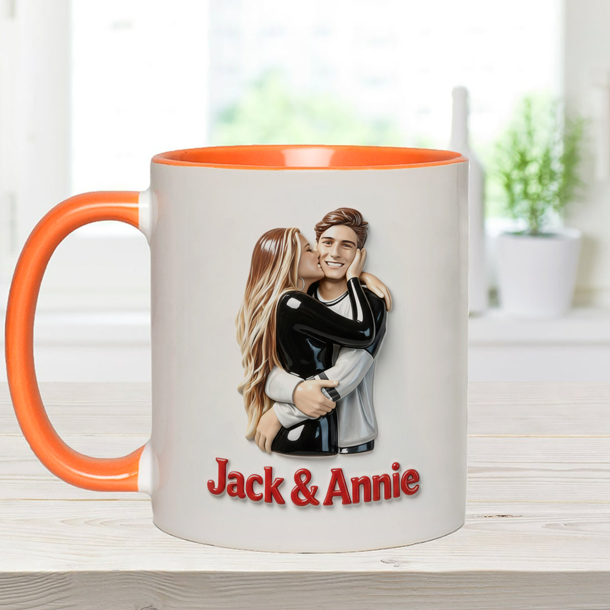 Perfect Gift For Him - Personalized Spicy Couple Set Accent Mug with Acrylic Stirrers
