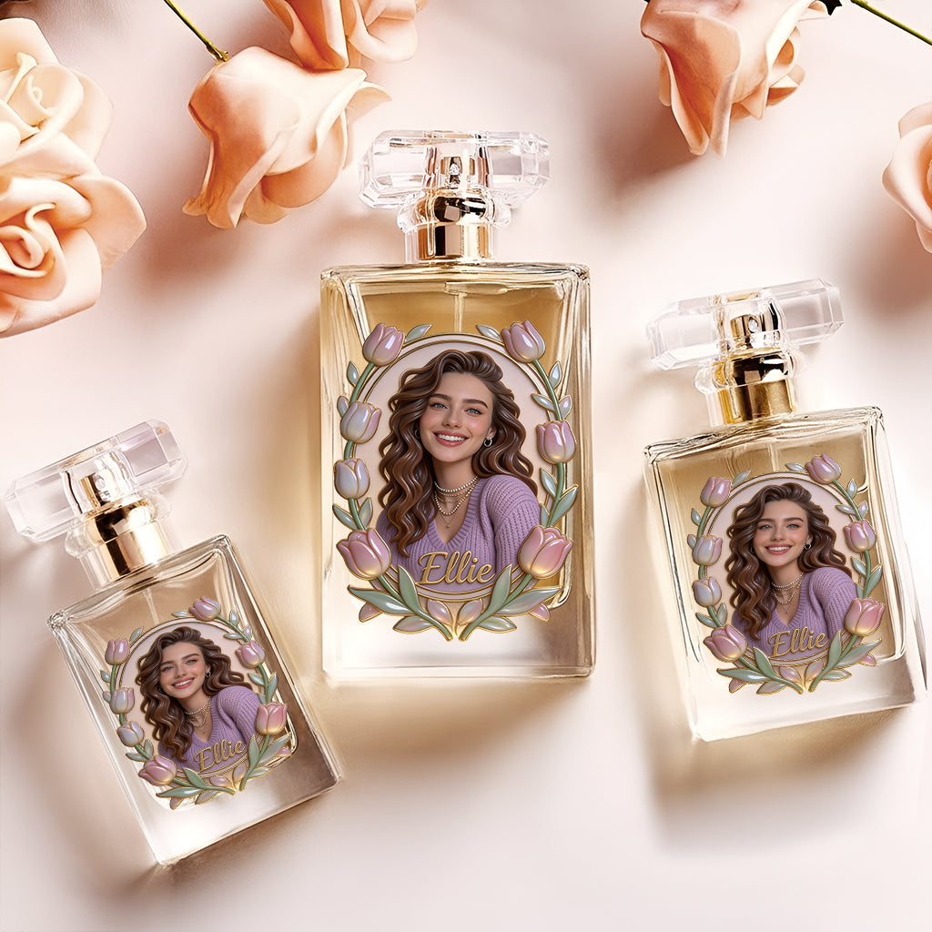 Custom Photo - Birth Month Flower - Personalized Self Love Refillable Perfume Bottle