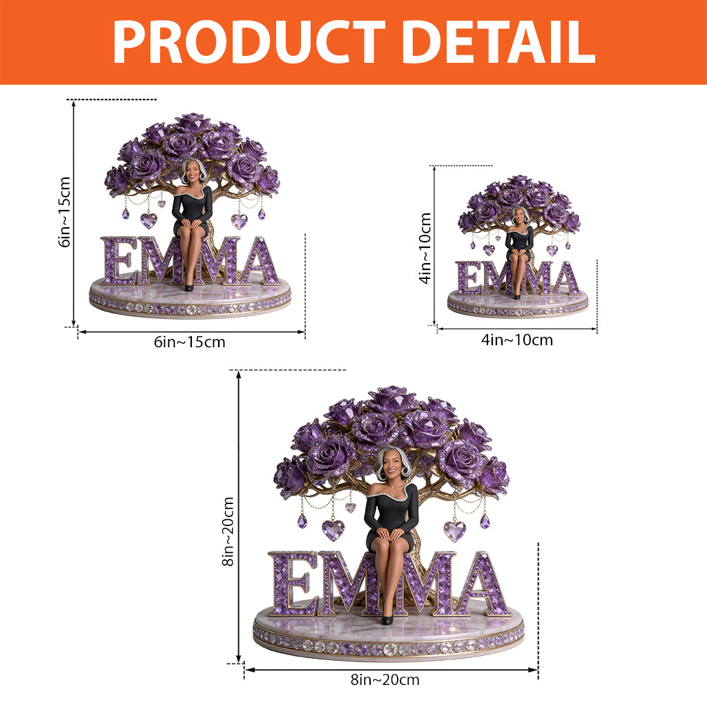 Love Yourself - Personalized Birth Stone Custom Shaped Acrylic Plaque