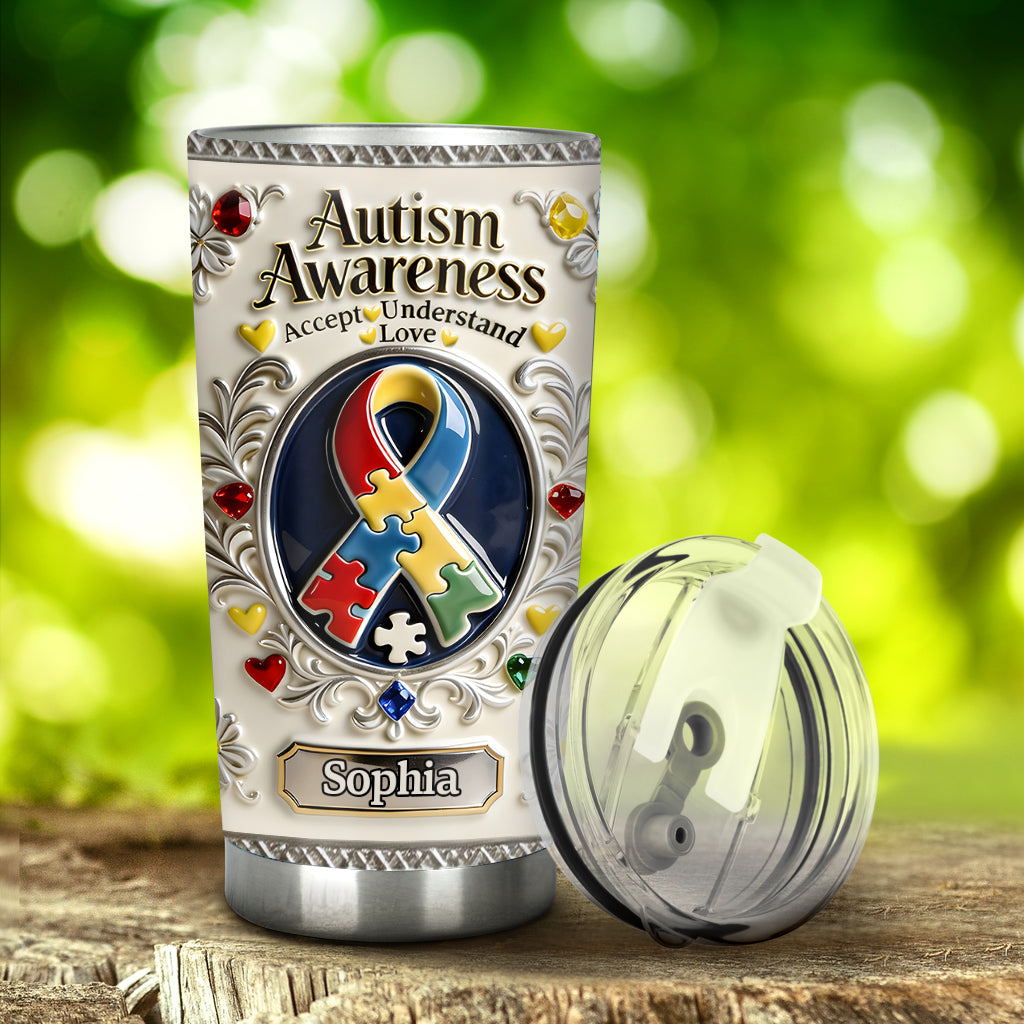 Accept Understand Love - Personalized Autism Awareness Tumbler