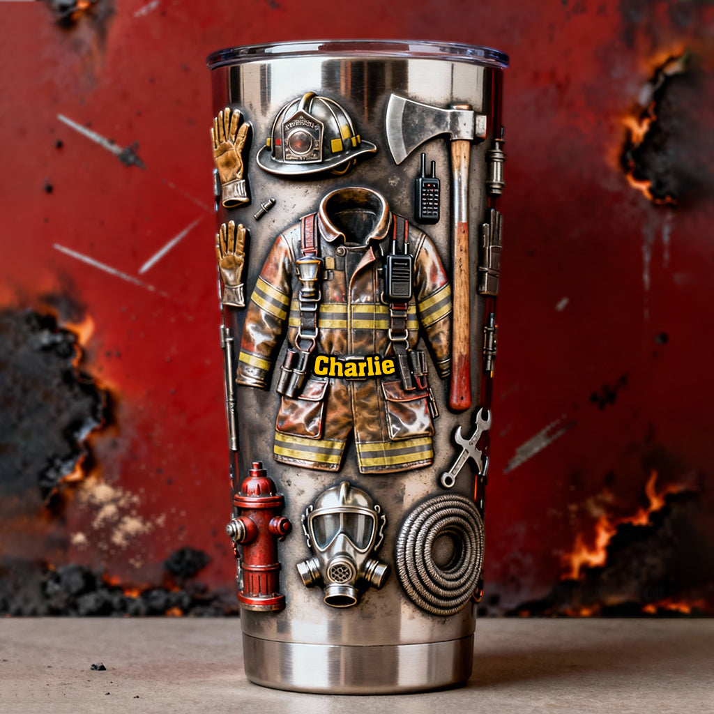 Proud Firefighter - Personalized Firefighter Tumbler