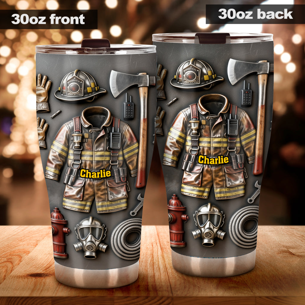 Proud Firefighter - Personalized Firefighter Tumbler