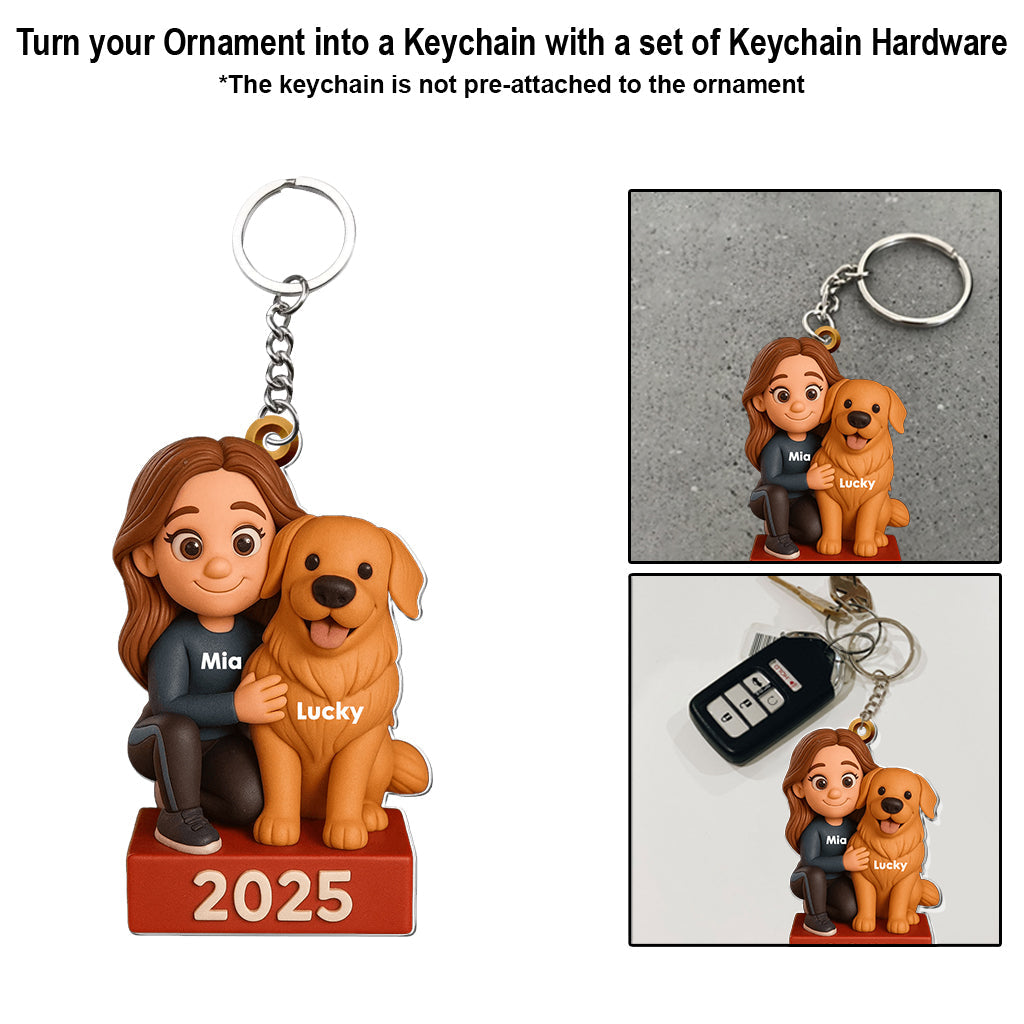 Merry Woofmas - Personalized Dog Transparent Ornament