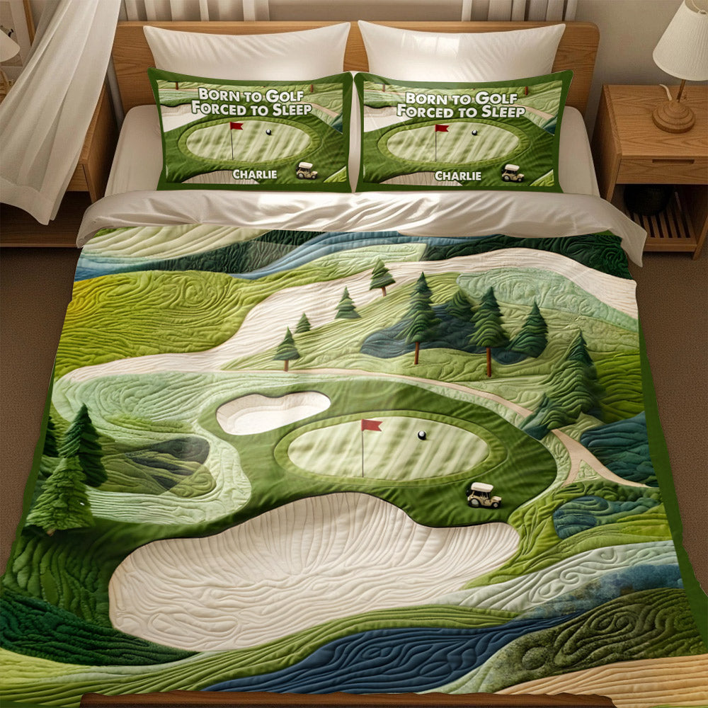 Born To Golf - Personalized Golf Bedding Set