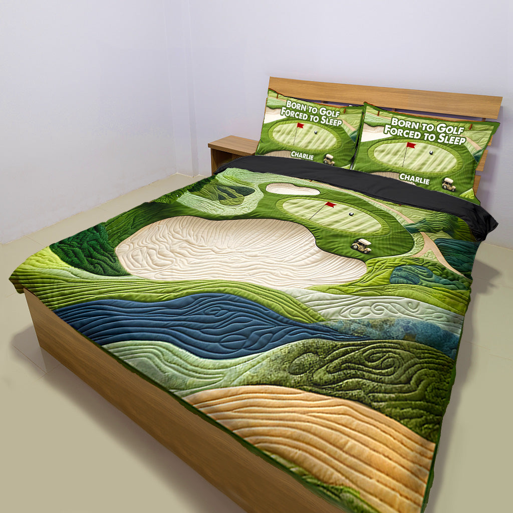 Born To Golf - Personalized Golf Bedding Set