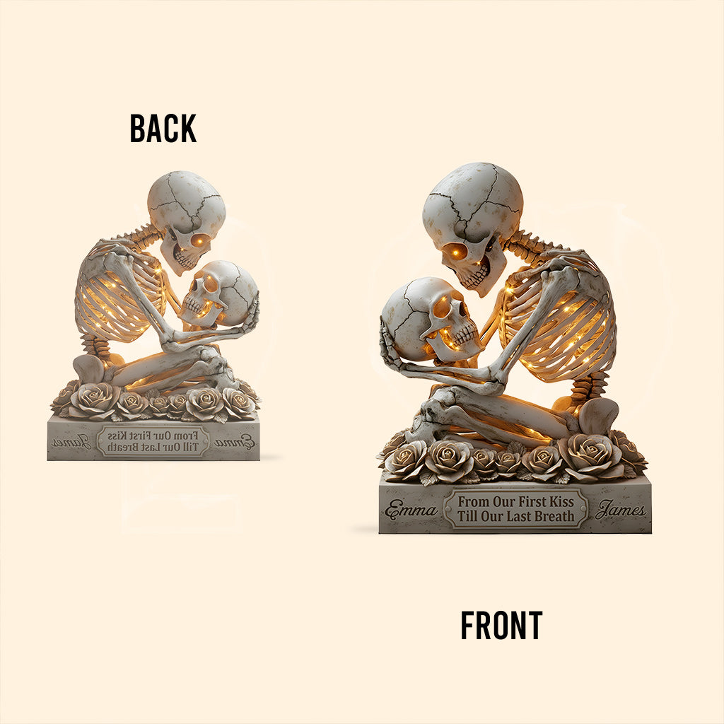 From Our First Kiss Till Our Last Breath - Personalized Couple Custom Shaped Acrylic Plaque