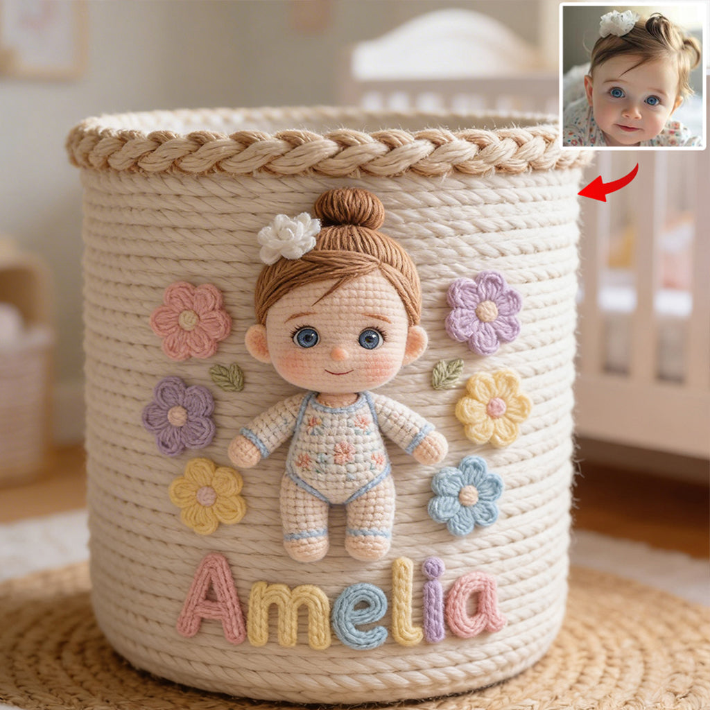 Custom Any Photo - Personalized Kid Storage Basket