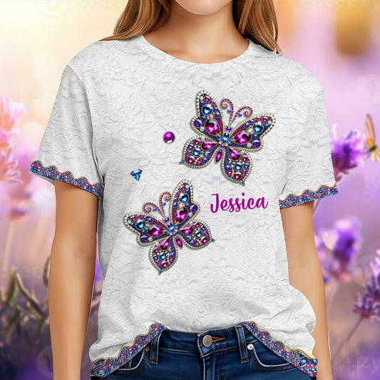 Beautiful Butterfly - Personalized Butterfly All Over Shirt