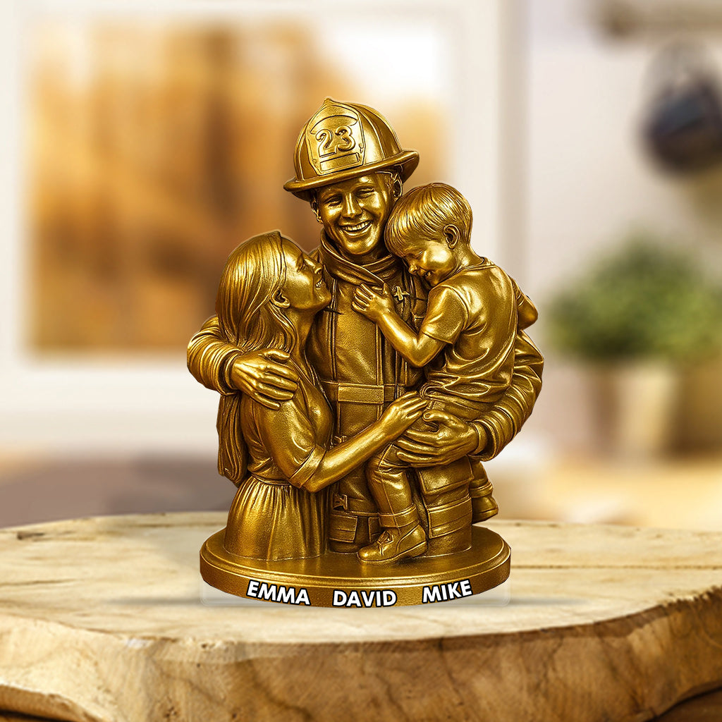 Any Photo - Personalized Firefighter Custom Shaped Acrylic Plaque