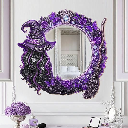 Beautiful Witch - Personalized Witch Wall Hanging Mirror