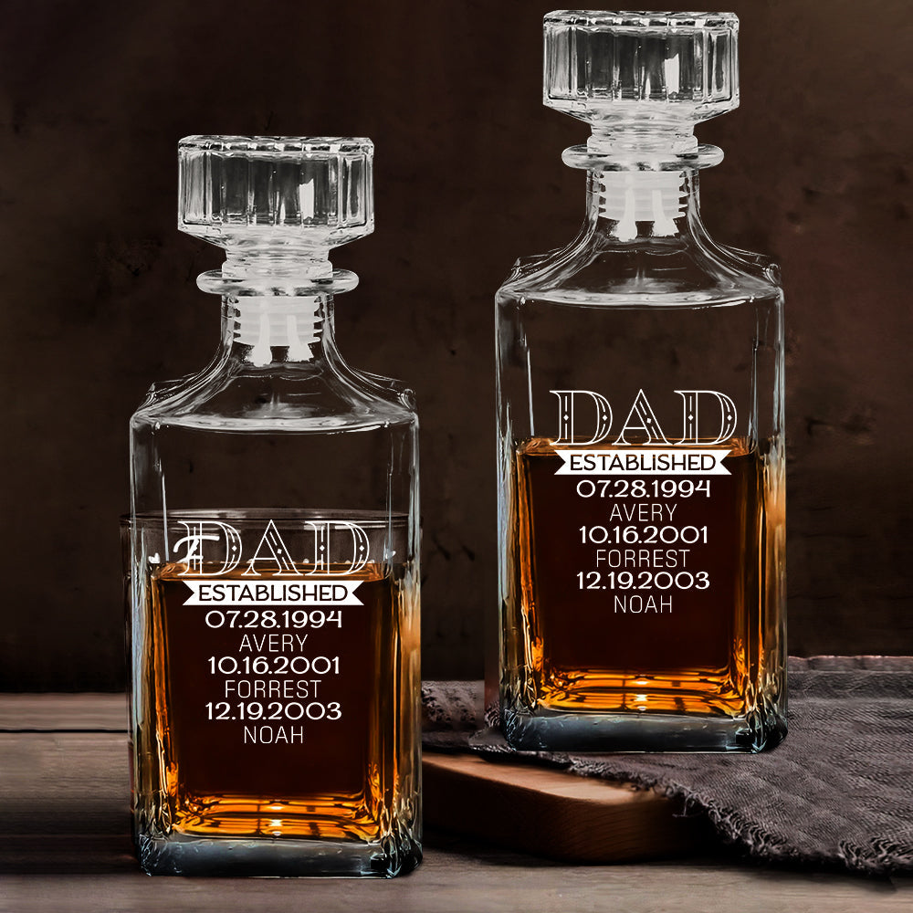 Father's Day Gift - Personalized Father Whiskey Decanter Set