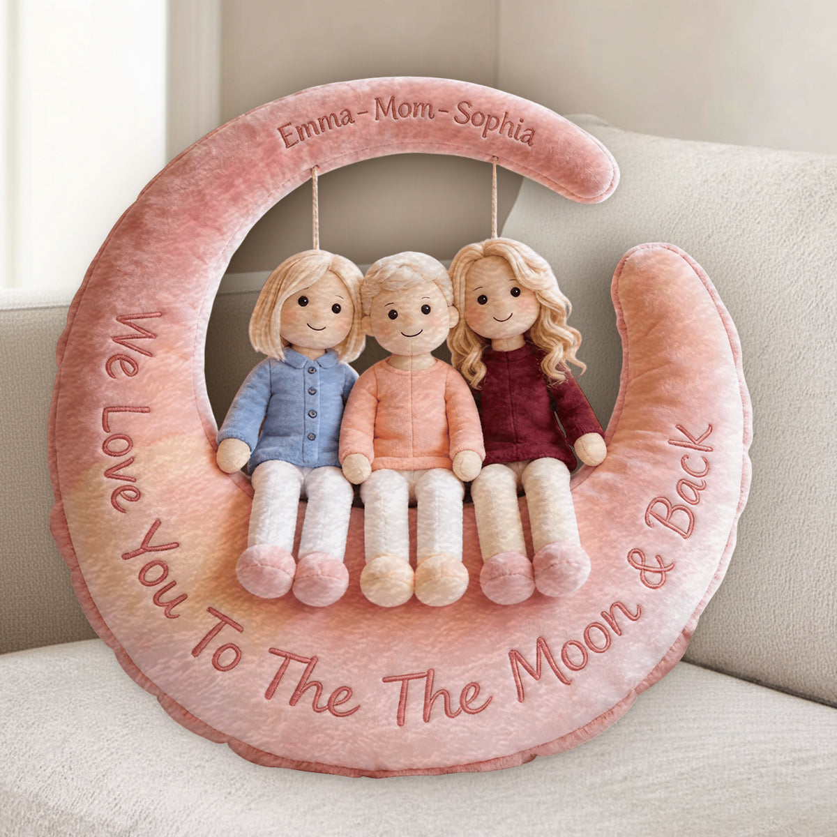 I Love You - Personalized Mother Premium Faux Fur Pillow