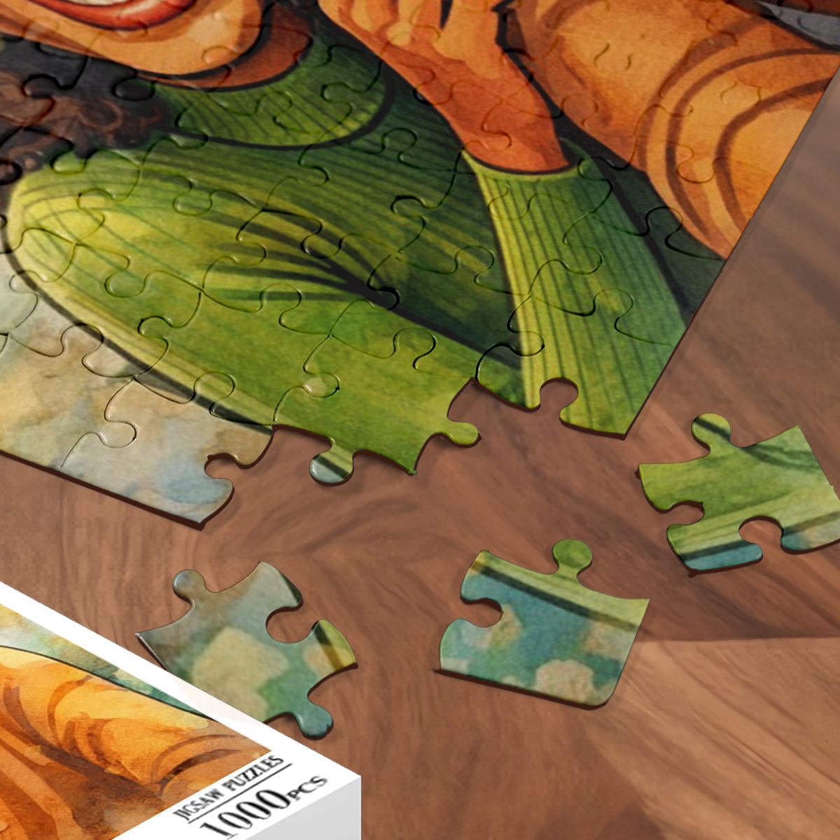 Couple Caricature Style - Personalized Couple Jigsaw Puzzle