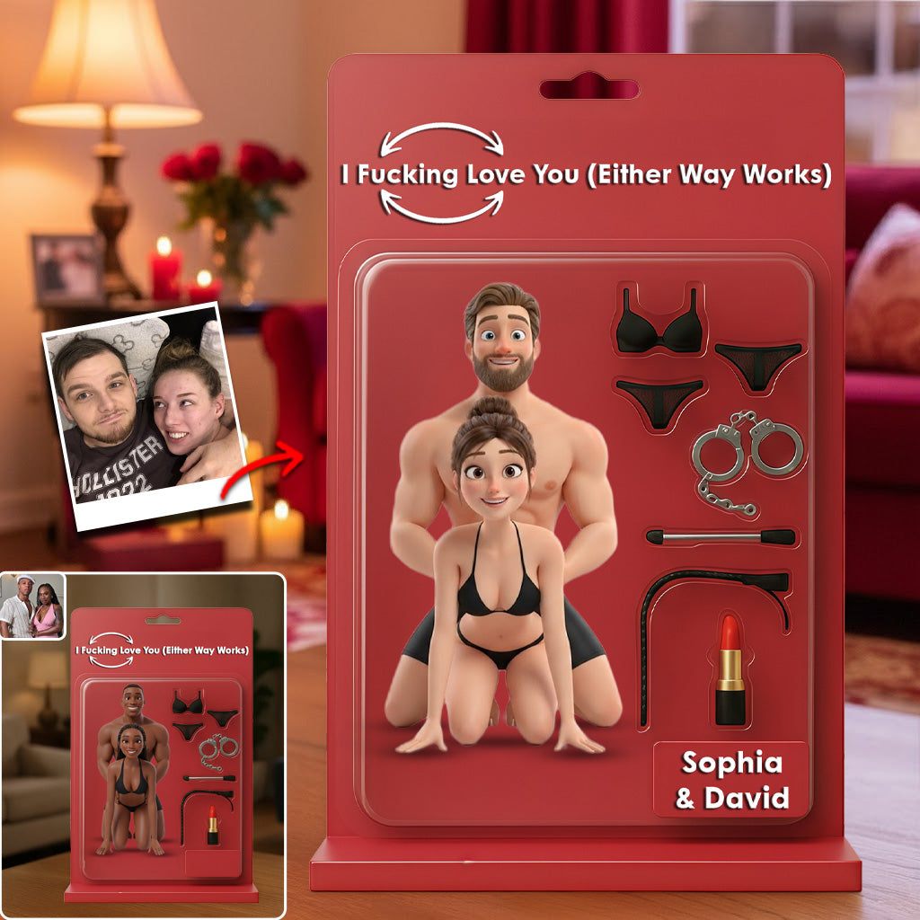 Cartoon Couple - Personalized Couple Custom Shaped Acrylic Plaque